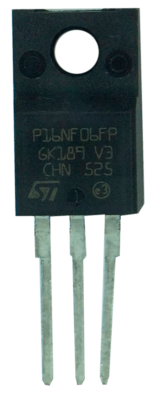 Transistor P 16NE06 FP Isolado - D&D COMPONENTES